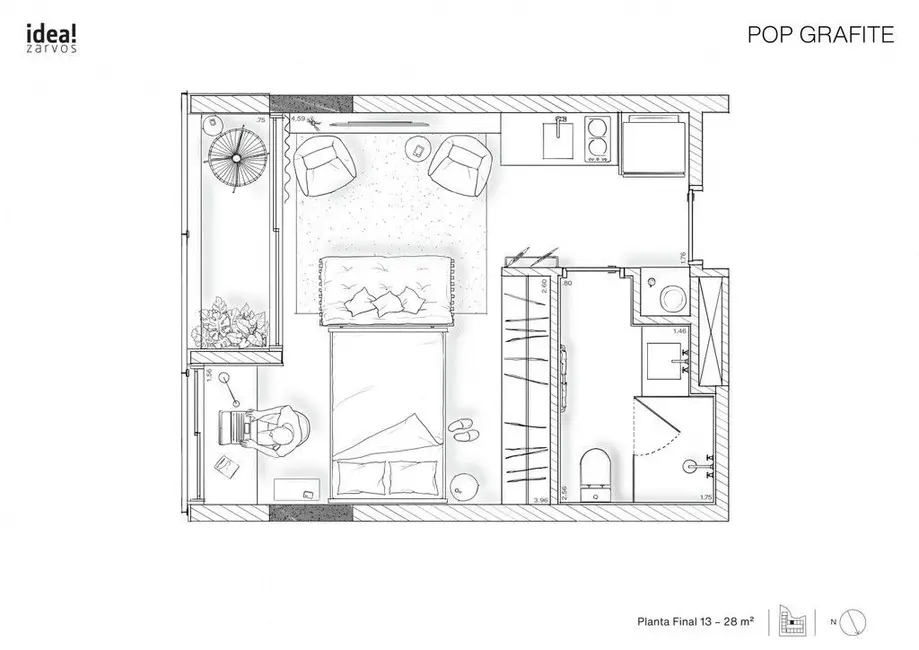 Kitnet com 1 quarto à venda, 28m2 em Vila Madalena, São Paulo - SP - imagem 7 Foto 7 de Kitnet com 1 quarto à venda, 28m2 em Vila Madalena, São Paulo - SP
