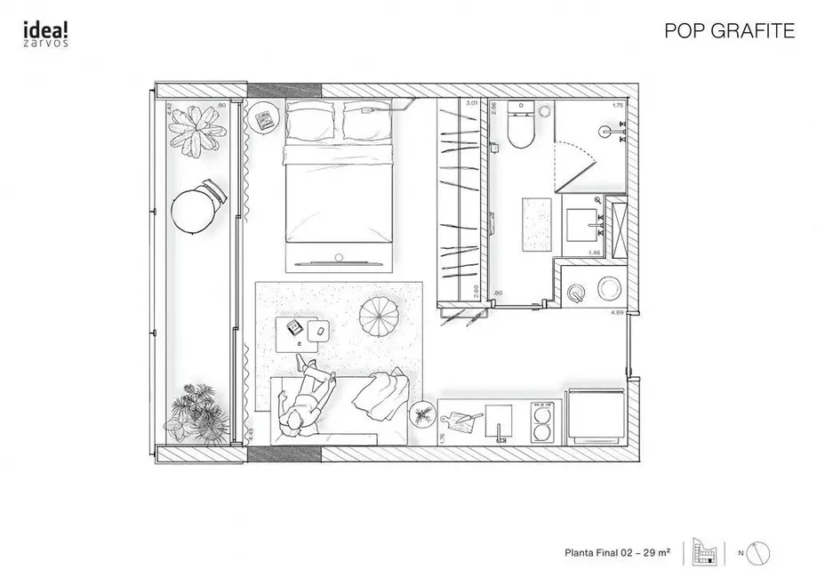 Kitnet com 1 quarto à venda, 28m2 em Vila Madalena, São Paulo - SP - imagem 3 Foto 3 de Kitnet com 1 quarto à venda, 28m2 em Vila Madalena, São Paulo - SP