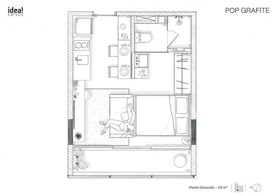 Kitnet com 1 quarto à venda, 28m2 em Vila Madalena, São Paulo - SP - imagem 4 Foto 4 de Kitnet com 1 quarto à venda, 28m2 em Vila Madalena, São Paulo - SP