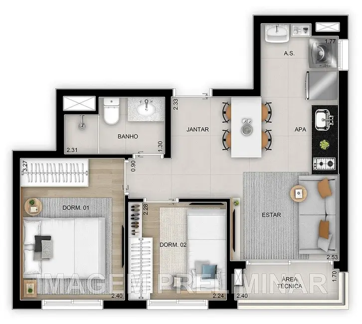 Foto 1 de Apartamento com 1 quarto à venda, 28m2 em Vila Ema, São Paulo - SP
