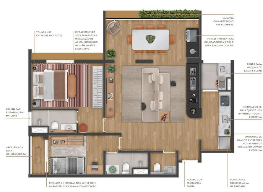 Foto 1 de Apartamento com 2 quartos à venda, 69m2 em Mirandópolis, São Paulo - SP