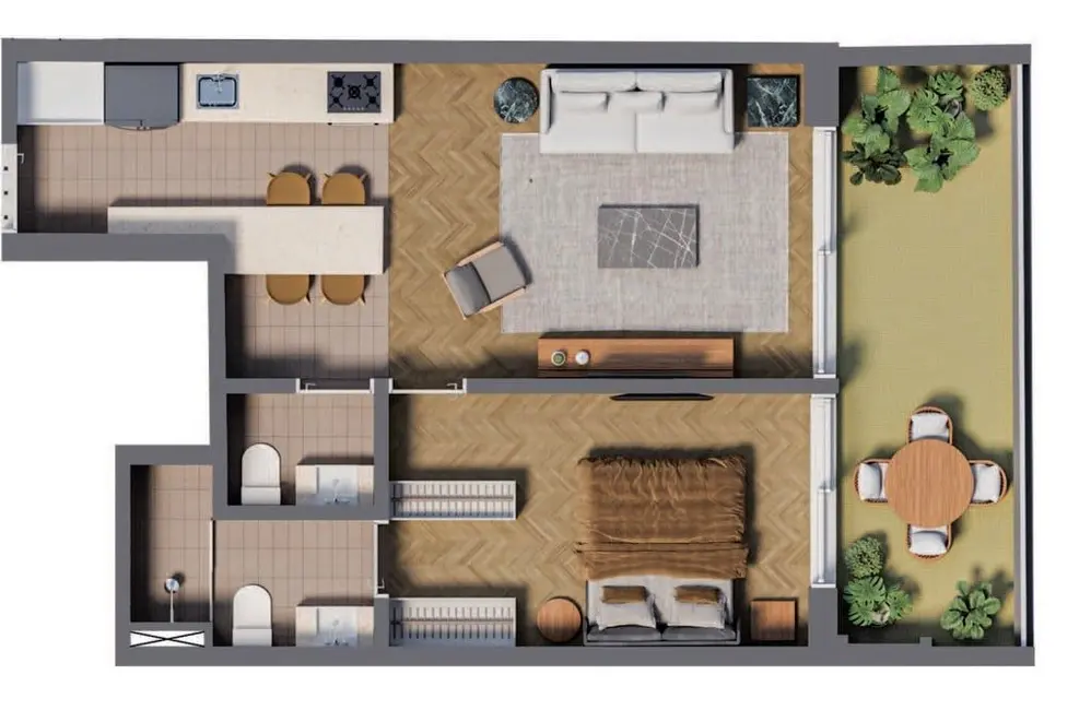 Apartamento com 1 quarto à venda, 64m2 em Centro, São Paulo - SP - imagem 4 Foto 4 de Apartamento com 1 quarto à venda, 64m2 em Centro, São Paulo - SP