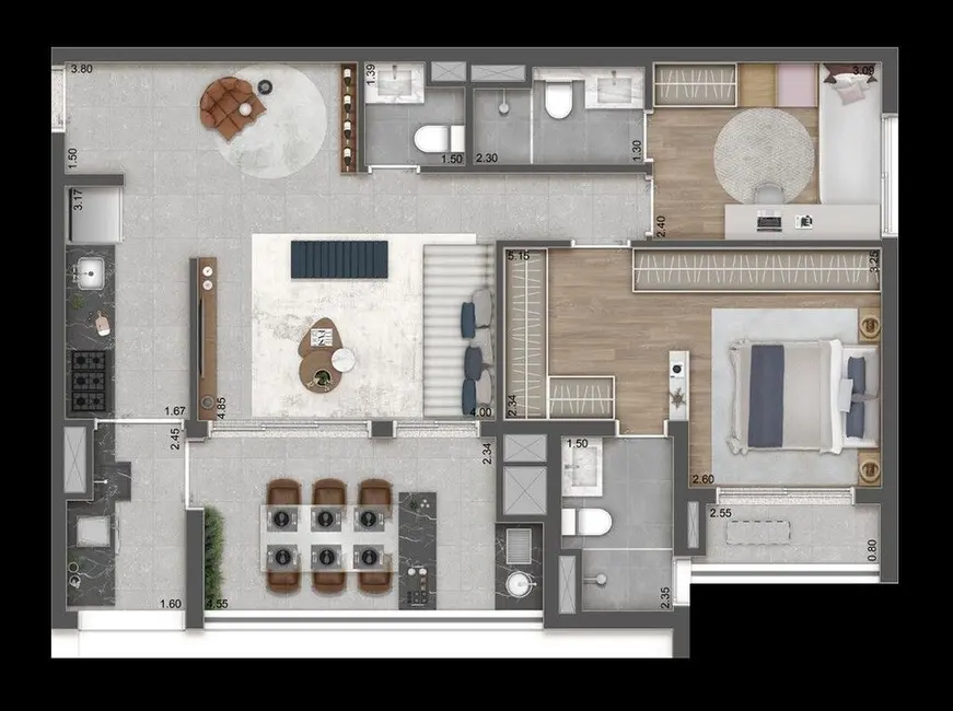 Apartamento com 2 quartos à venda, 68m2 em Vila Prudente, São Paulo - SP - imagem 5 Foto 5 de Apartamento com 2 quartos à venda, 68m2 em Vila Prudente, São Paulo - SP