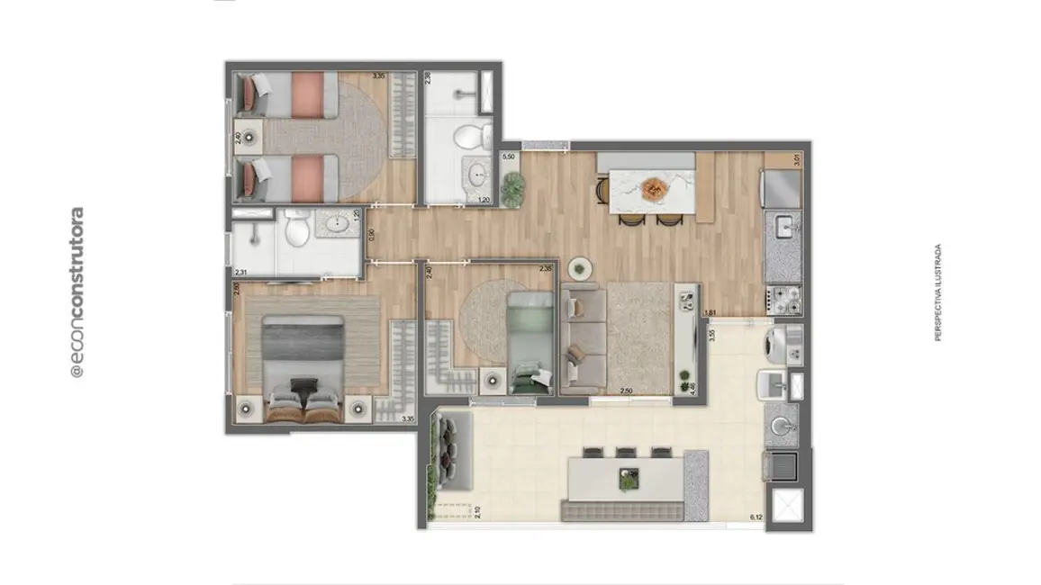 Foto 7 de Apartamento com 2 quartos à venda, 54m2 em Vila Guilhermina, São Paulo - SP
