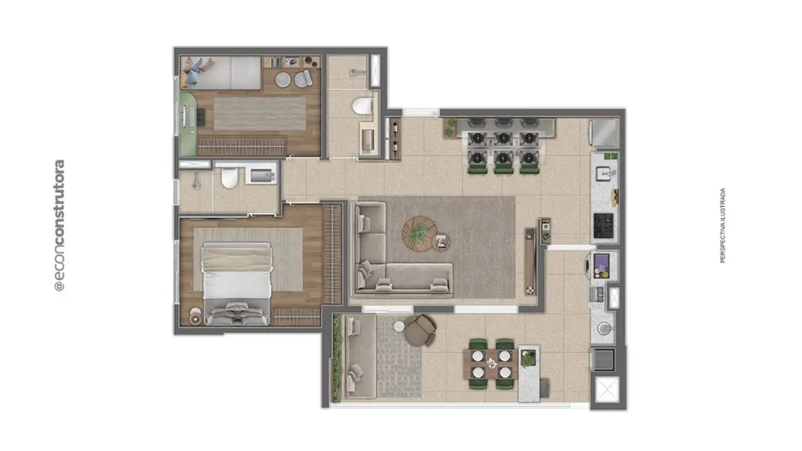 Foto 3 de Apartamento com 2 quartos à venda, 54m2 em Vila Guilhermina, São Paulo - SP