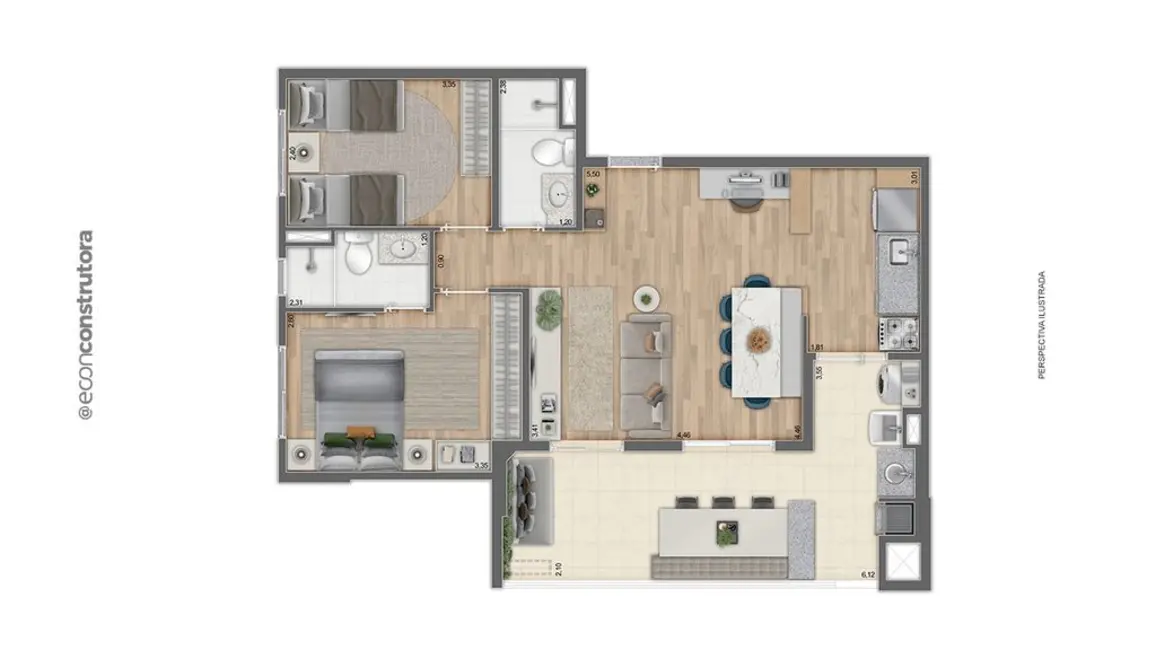 Foto 1 de Apartamento com 2 quartos à venda, 54m2 em Vila Guilhermina, São Paulo - SP