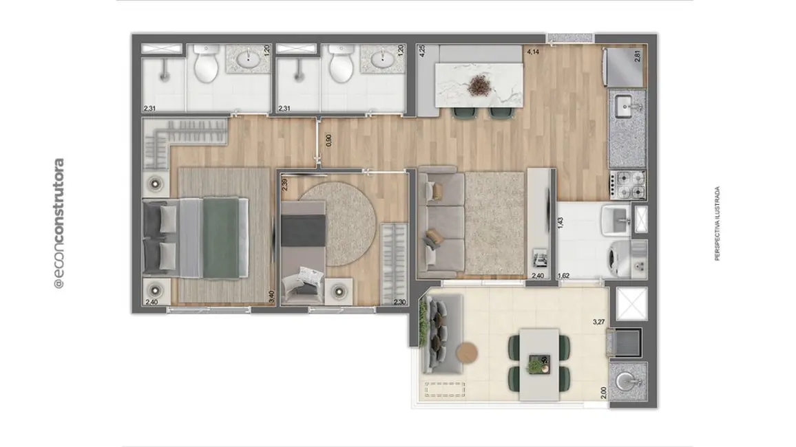 Foto 5 de Apartamento com 2 quartos à venda, 54m2 em Vila Guilhermina, São Paulo - SP