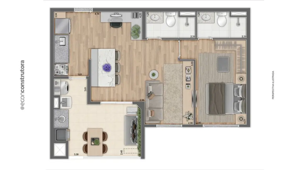Foto 6 de Apartamento com 2 quartos à venda, 54m2 em Vila Guilhermina, São Paulo - SP