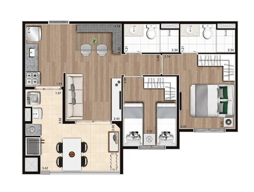 Foto 2 de Apartamento com 2 quartos à venda, 53m2 em Casa Verde, São Paulo - SP