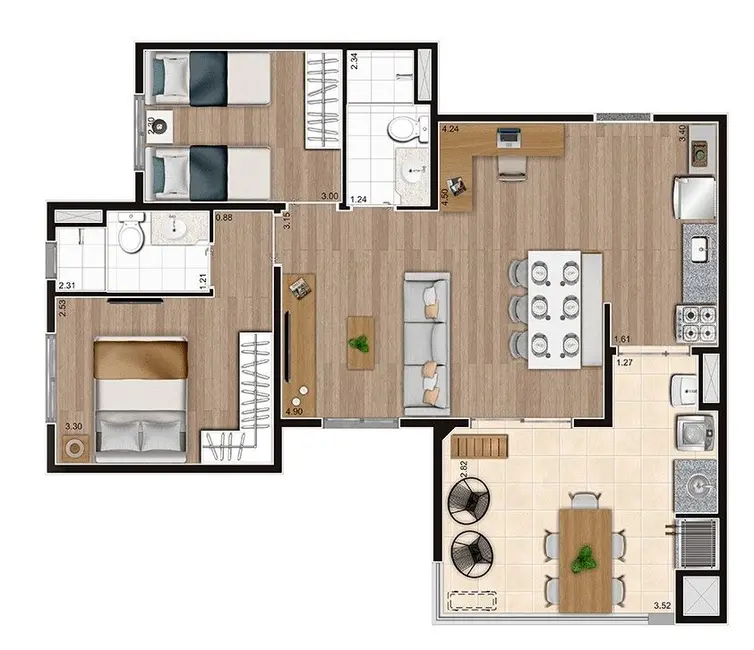 Foto 3 de Apartamento com 2 quartos à venda, 53m2 em Casa Verde, São Paulo - SP