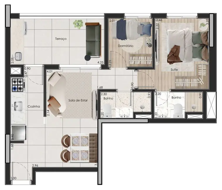 Foto 2 de Apartamento com 2 quartos à venda, 53m2 em Saúde, São Paulo - SP
