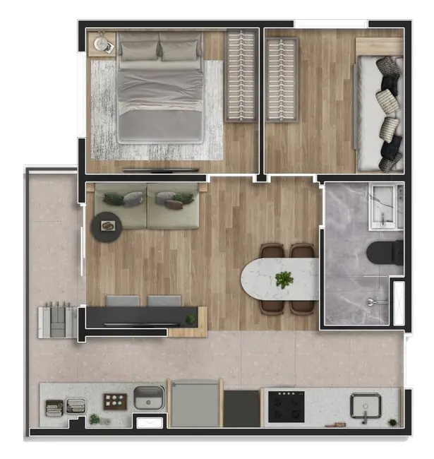 Foto 3 de Apartamento com 2 quartos à venda, 41m2 em Ipiranga, São Paulo - SP