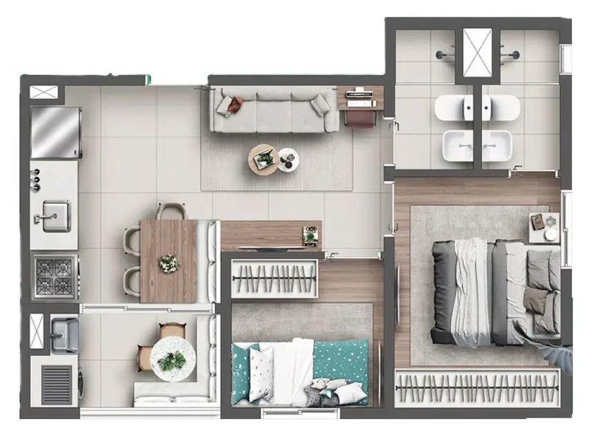 Foto 3 de Apartamento com 2 quartos à venda, 40m2 em Itaquera, São Paulo - SP