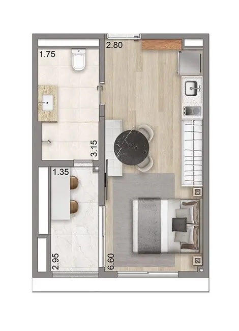 Foto 4 de Apartamento com 1 quarto à venda, 46m2 em Jardim Vila Mariana, São Paulo - SP