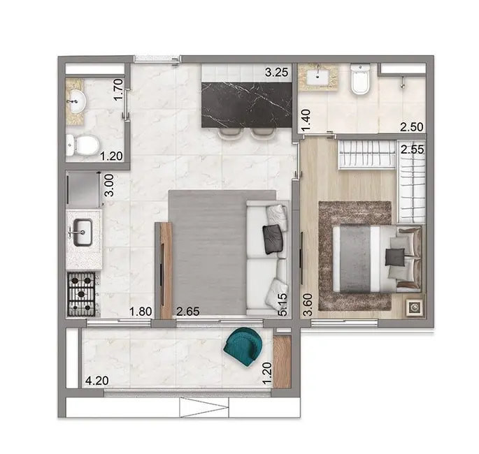 Apartamento com 1 quarto à venda, 72m2 em Jardim Vila Mariana, São Paulo - SP - imagem 8 Foto 8 de Apartamento com 1 quarto à venda, 72m2 em Jardim Vila Mariana, São Paulo - SP