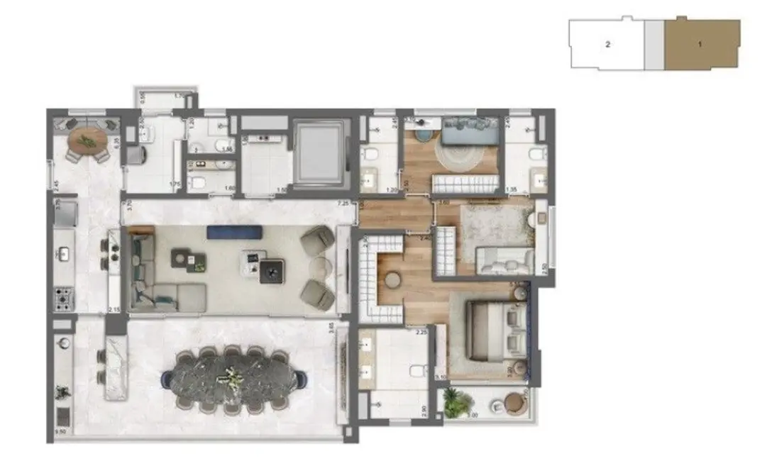 Apartamento com 3 quartos à venda, 165m2 em Campo Belo, São Paulo - SP - imagem 4 Foto 4 de Apartamento com 3 quartos à venda, 165m2 em Campo Belo, São Paulo - SP