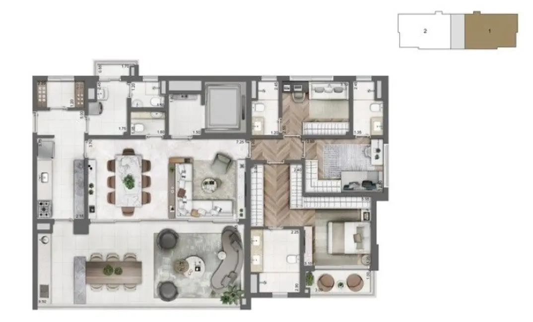 Apartamento com 3 quartos à venda, 165m2 em Campo Belo, São Paulo - SP - imagem 3 Foto 3 de Apartamento com 3 quartos à venda, 165m2 em Campo Belo, São Paulo - SP