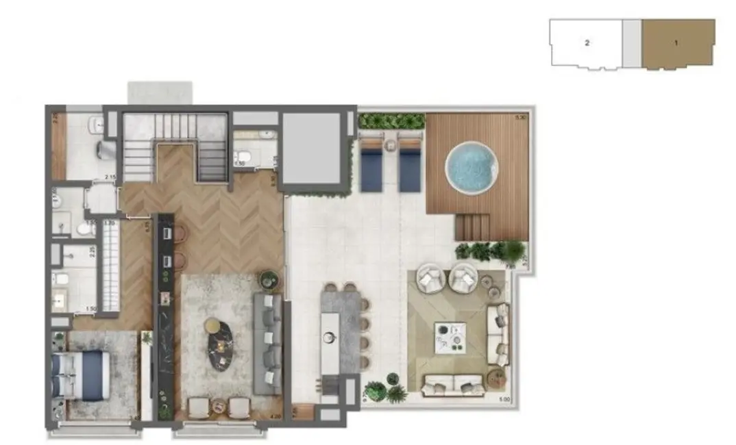 Apartamento com 3 quartos à venda, 165m2 em Campo Belo, São Paulo - SP - imagem 5 Foto 5 de Apartamento com 3 quartos à venda, 165m2 em Campo Belo, São Paulo - SP