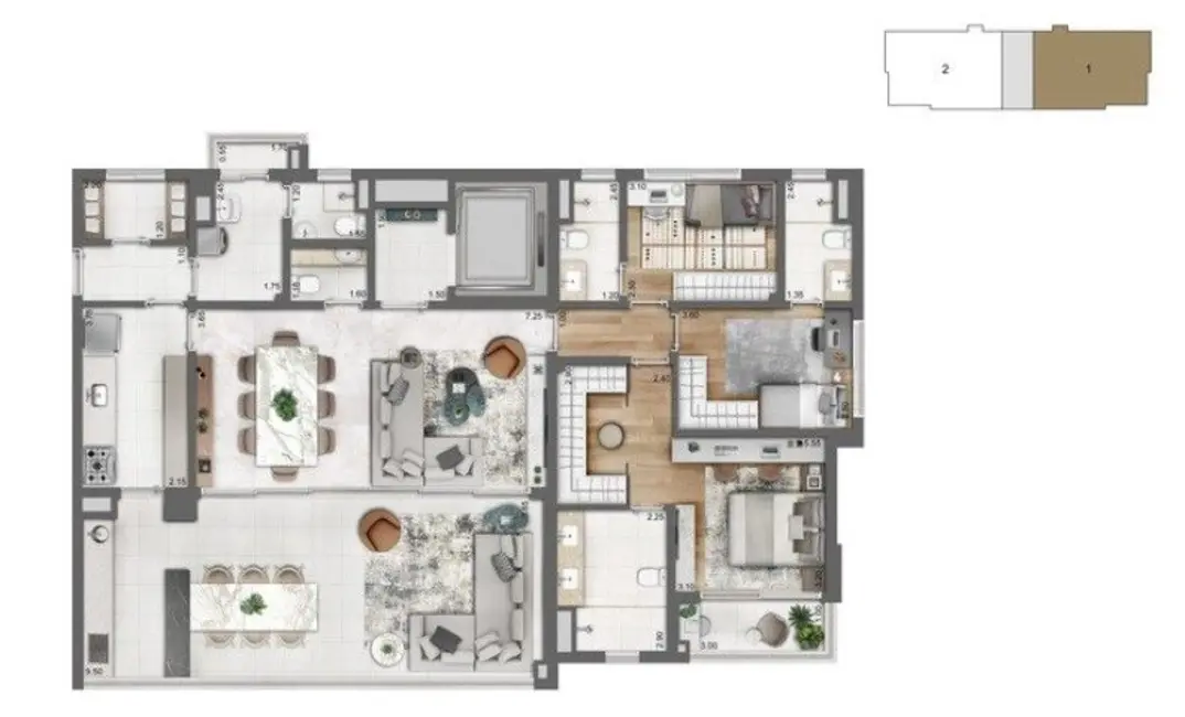 Apartamento com 3 quartos à venda, 165m2 em Campo Belo, São Paulo - SP - imagem 6 Foto 6 de Apartamento com 3 quartos à venda, 165m2 em Campo Belo, São Paulo - SP