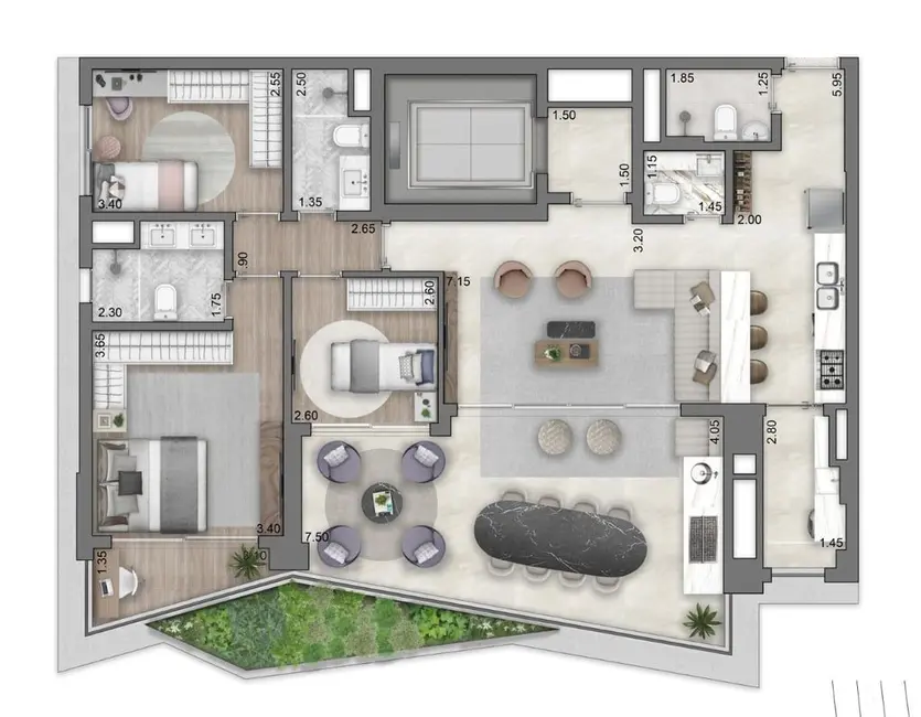 Foto 4 de Apartamento com 3 quartos à venda, 162m2 em Perdizes, São Paulo - SP