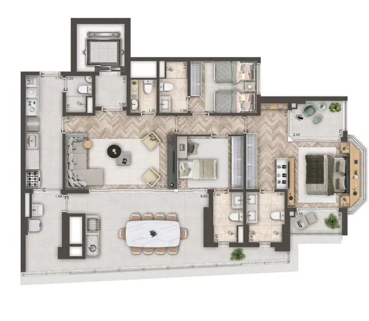 Foto 3 de Apartamento com 1 quarto à venda, 88m2 em Brooklin Novo, São Paulo - SP