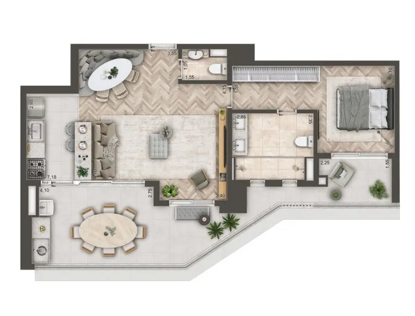 Foto 1 de Apartamento com 1 quarto à venda, 88m2 em Brooklin Novo, São Paulo - SP