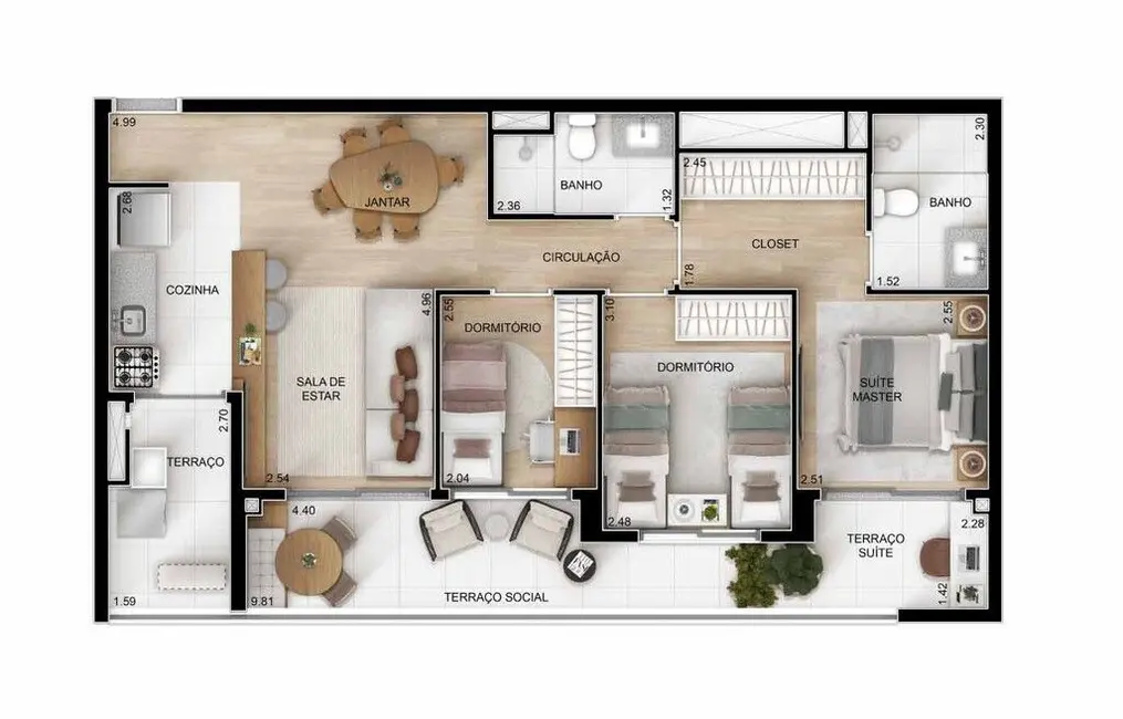 Foto 9 de Apartamento com 2 quartos à venda, 65m2 em São Paulo - SP