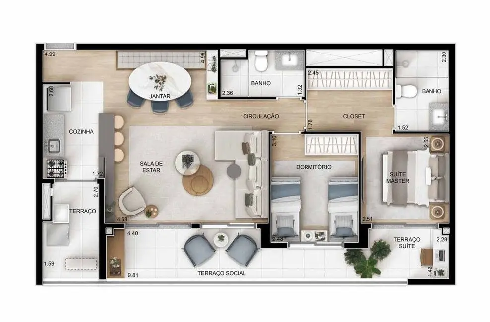 Foto 8 de Apartamento com 2 quartos à venda, 65m2 em São Paulo - SP