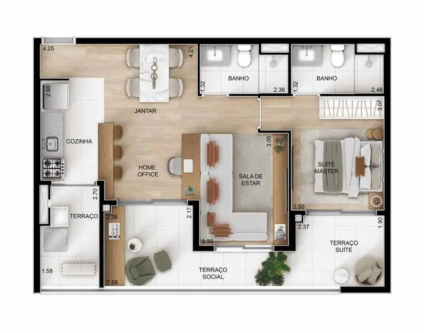 Foto 6 de Apartamento com 2 quartos à venda, 65m2 em São Paulo - SP