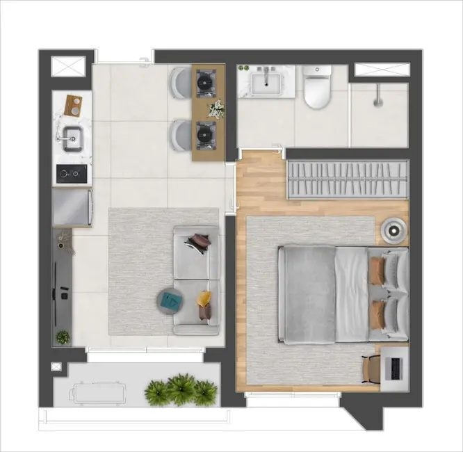 Foto 2 de Apartamento com 1 quarto à venda, 30m2 em Campo Belo, São Paulo - SP