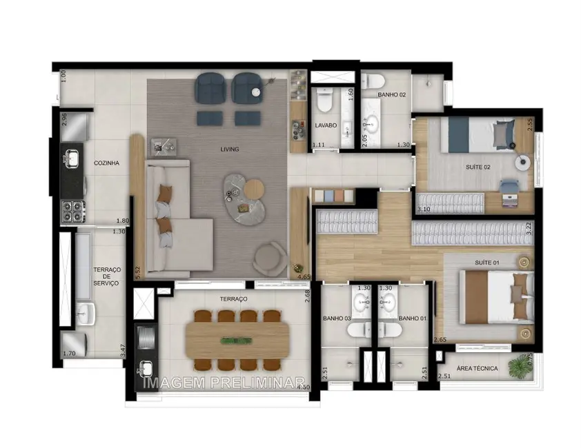 Apartamento com 2 quartos à venda, 68m2 em Tatuapé, São Paulo - SP - imagem 9 Foto 9 de Apartamento com 2 quartos à venda, 68m2 em Tatuapé, São Paulo - SP