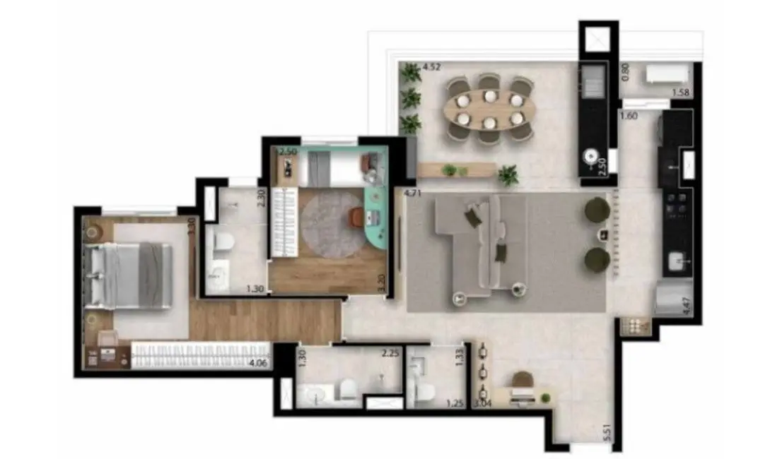 Foto 7 de Apartamento com 3 quartos à venda, 140m2 em Vila Osasco, Osasco - SP