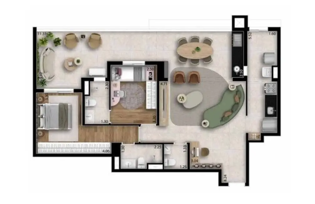 Foto 3 de Apartamento com 3 quartos à venda, 140m2 em Vila Osasco, Osasco - SP
