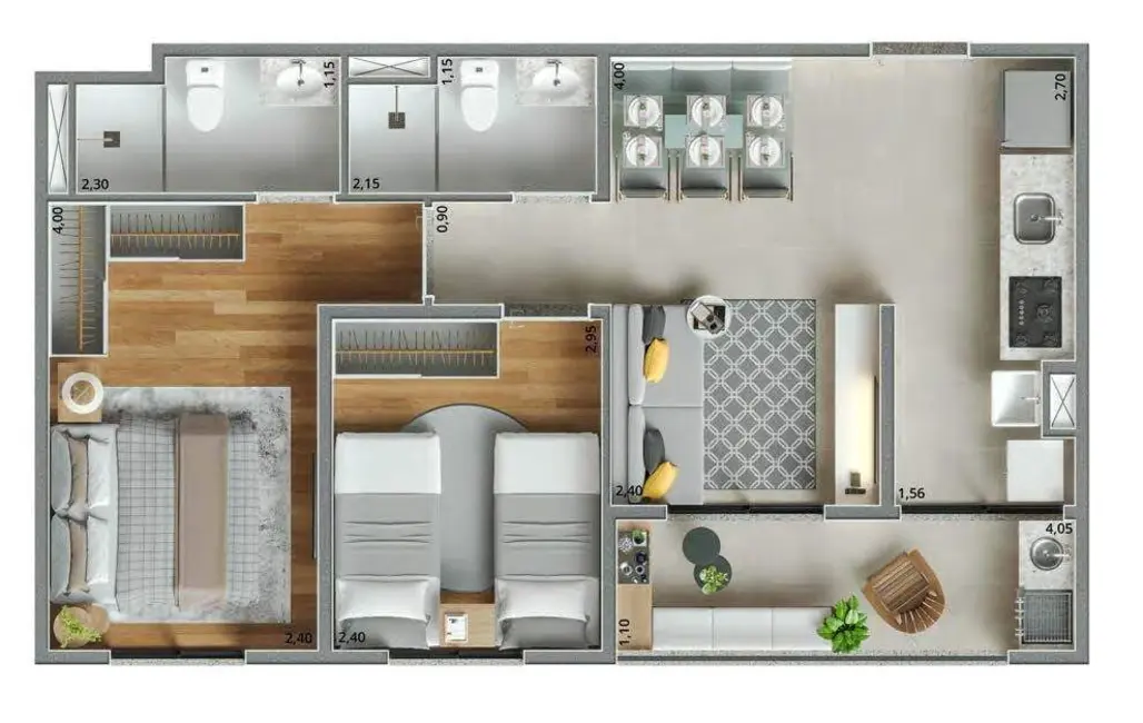 Apartamento com 2 quartos à venda, 51m2 em Vila Jacuí, São Paulo - SP - imagem 1 Foto 1 de Apartamento com 2 quartos à venda, 51m2 em Vila Jacuí, São Paulo - SP