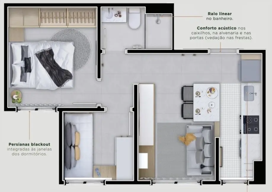 Foto 3 de Apartamento com 2 quartos à venda, 35m2 em Jardim Bela Vista, Santo Andre - SP
