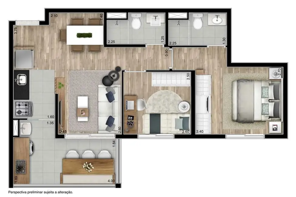 Foto 3 de Apartamento com 1 quarto à venda, 59m2 em Pinheiros, São Paulo - SP