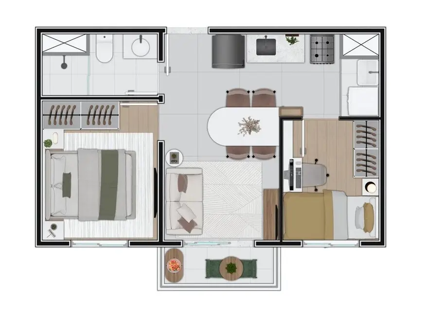 Apartamento com 2 quartos à venda, 35m2 em Alto da Mooca, São Paulo - SP - imagem 6 Foto 6 de Apartamento com 2 quartos à venda, 35m2 em Alto da Mooca, São Paulo - SP