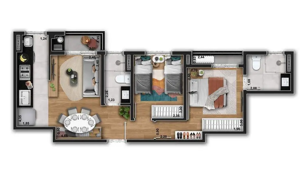 Foto 5 de Apartamento com 3 quartos à venda, 100m2 em Jardim das Estrelas, Sorocaba - SP