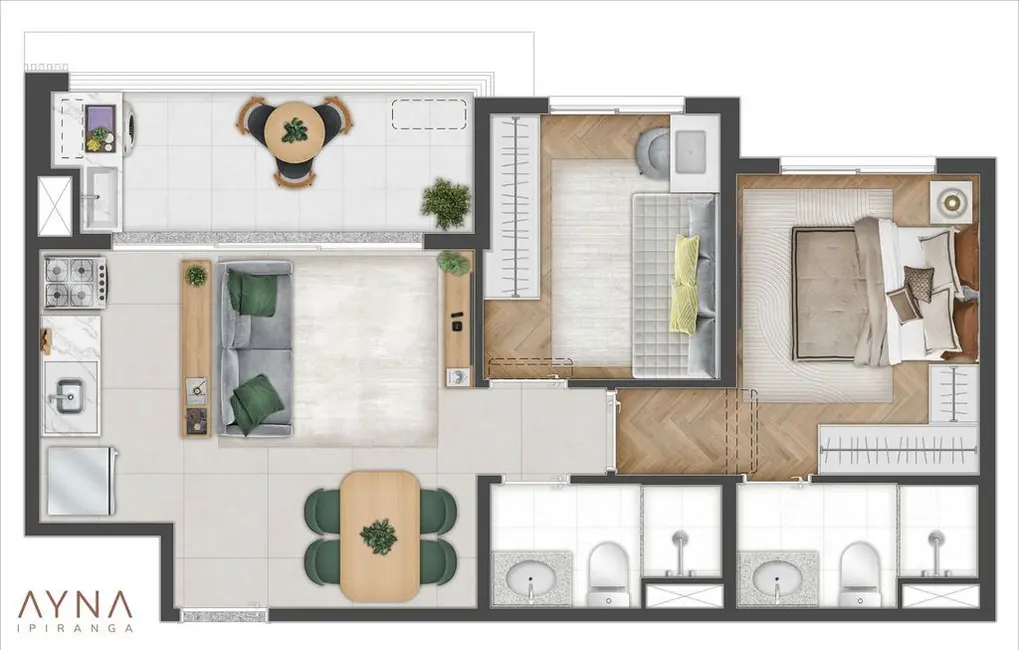 Foto 1 de Apartamento com 2 quartos à venda, 47m2 em Ipiranga, São Paulo - SP