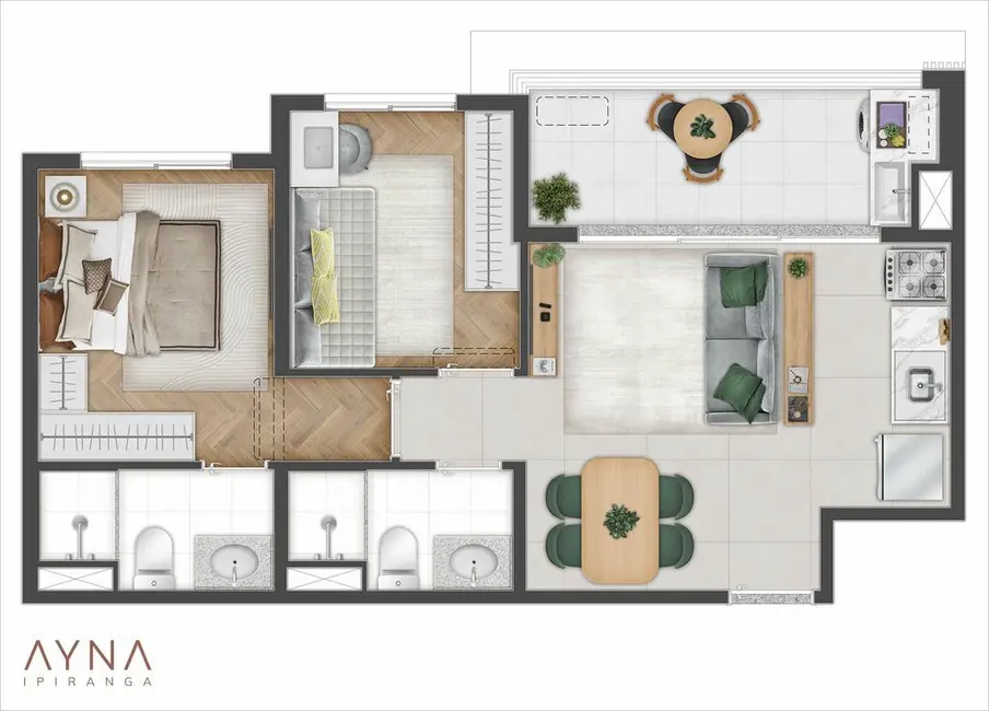 Foto 4 de Apartamento com 2 quartos à venda, 47m2 em Ipiranga, São Paulo - SP