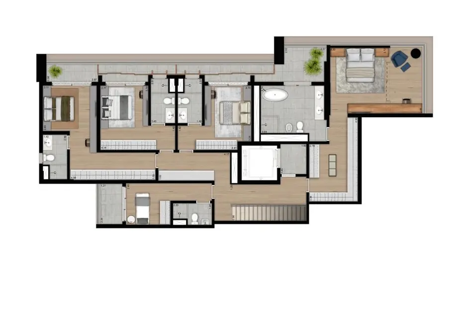 Foto 4 de Apartamento com 4 quartos à venda, 206m2 em Sumarezinho, São Paulo - SP