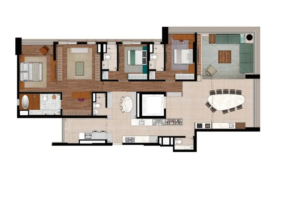 Foto 9 de Apartamento com 4 quartos à venda, 206m2 em Sumarezinho, São Paulo - SP