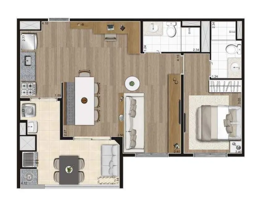 Apartamento com 2 quartos à venda, 59m2 em Jaguaré, São Paulo - SP - imagem 1 Foto 1 de Apartamento com 2 quartos à venda, 59m2 em Jaguaré, São Paulo - SP