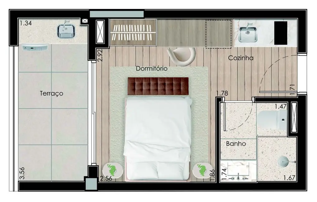 Foto 2 de Apartamento com 1 quarto à venda, 31m2 em Saúde, São Paulo - SP