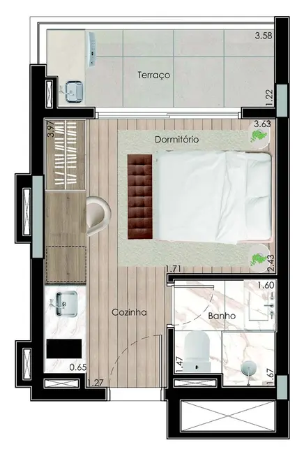 Foto 3 de Apartamento com 1 quarto à venda, 31m2 em Saúde, São Paulo - SP