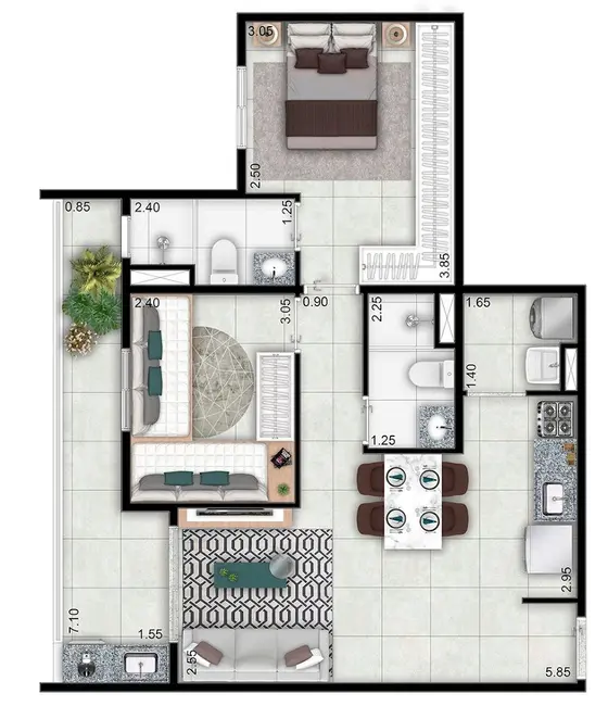 Foto 5 de Apartamento com 2 quartos à venda, 57m2 em Aclimação, São Paulo - SP