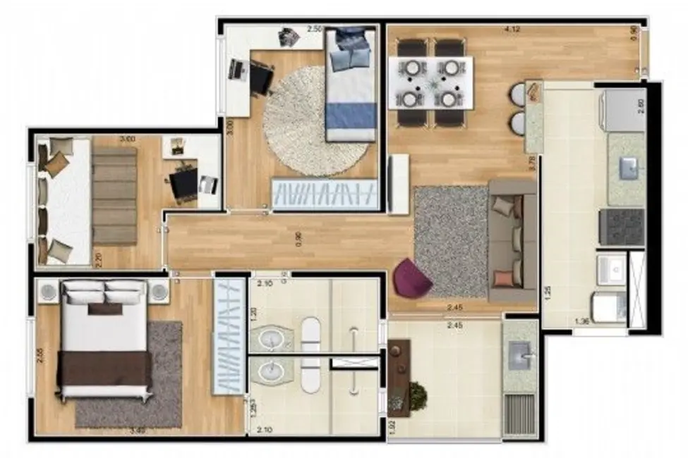 Foto 4 de Apartamento com 3 quartos à venda, 58m2 em Água Funda, São Paulo - SP