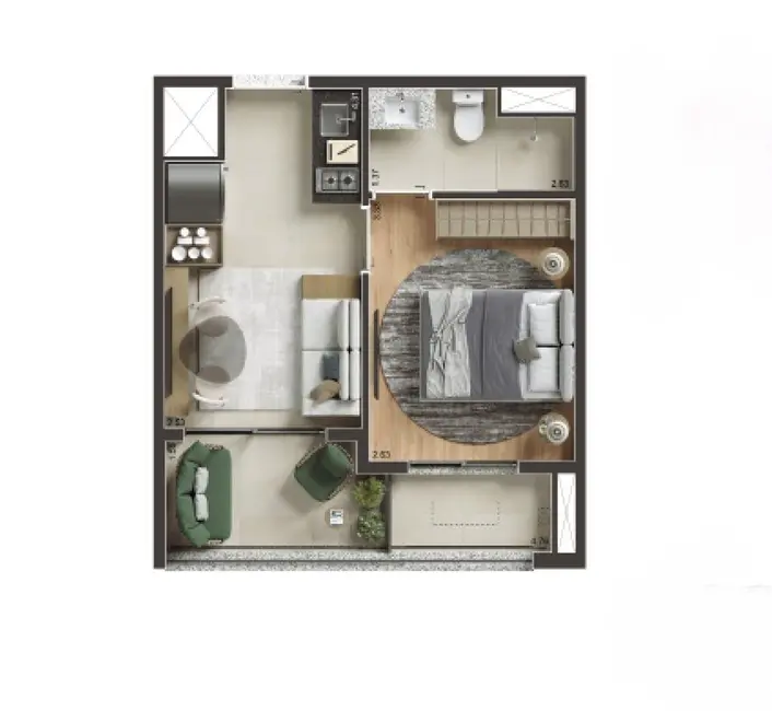 Apartamento com 1 quarto à venda, 30m2 em Liberdade, São Paulo - SP - imagem 4 Foto 4 de Apartamento com 1 quarto à venda, 30m2 em Liberdade, São Paulo - SP