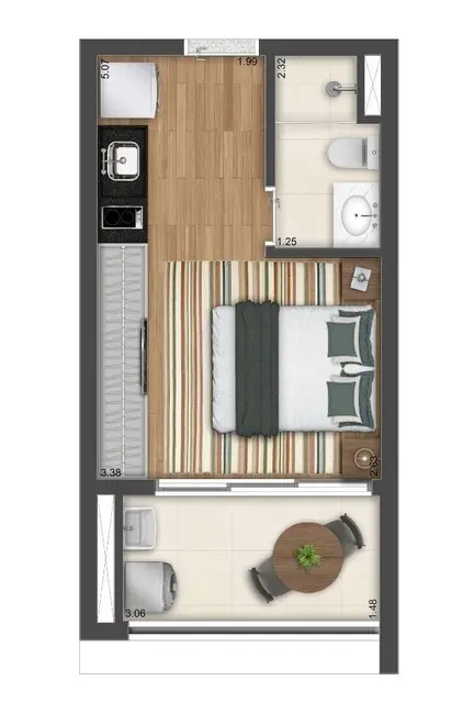 Foto 7 de Kitnet com 1 quarto à venda, 25m2 em Vila Clementino, São Paulo - SP