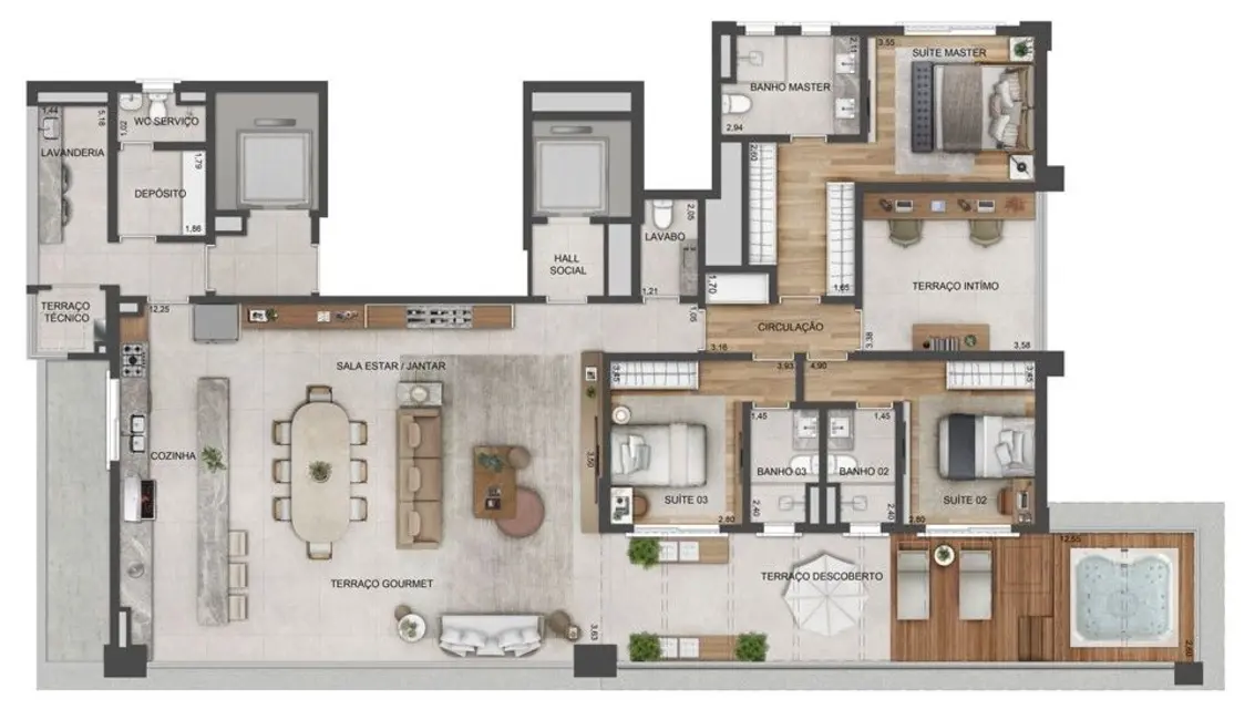 Foto 3 de Apartamento com 3 quartos à venda, 201m2 em Jardim Paulista, São Paulo - SP